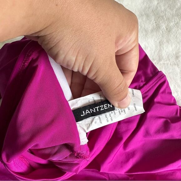 Jantzen Magenta Twist Front Swim Top Tankini Women's Size 10 - Picture 4 of 7